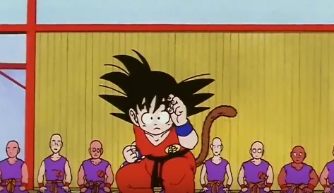 [129] Goku viaja a través del tiempo.
