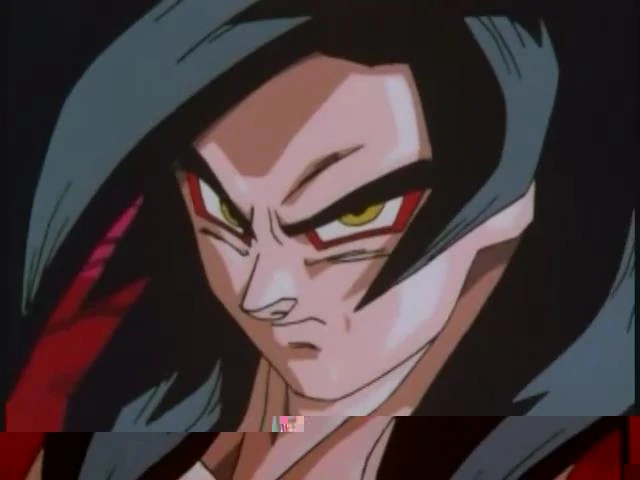 [35] Goku se convierte en super saiyajin 4.