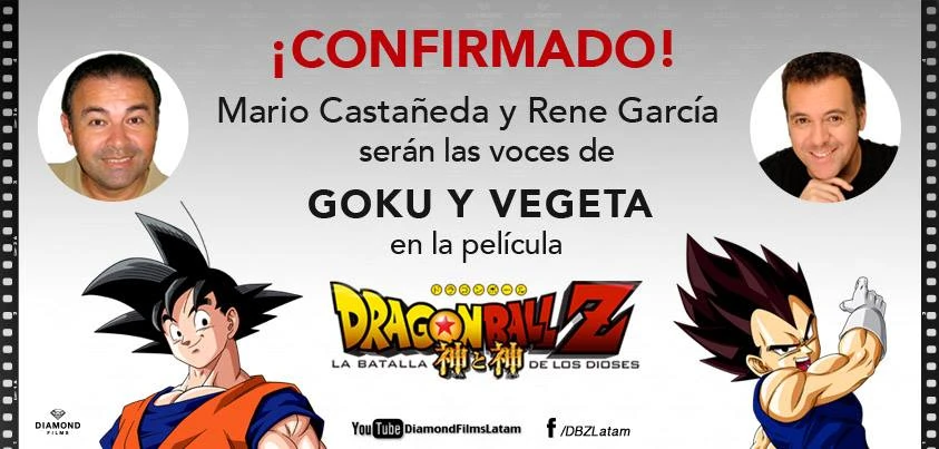 Mario Castañeda (Gokú) y René García (Vegeta) confirman su participación en la Película