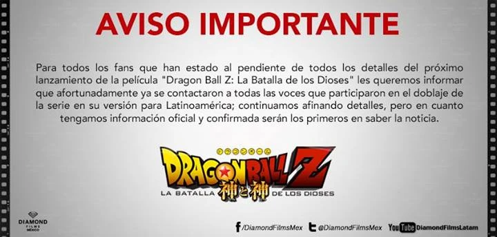 ¿Dragon Ball Z: La Batalla de los Dioses con las voces originales?